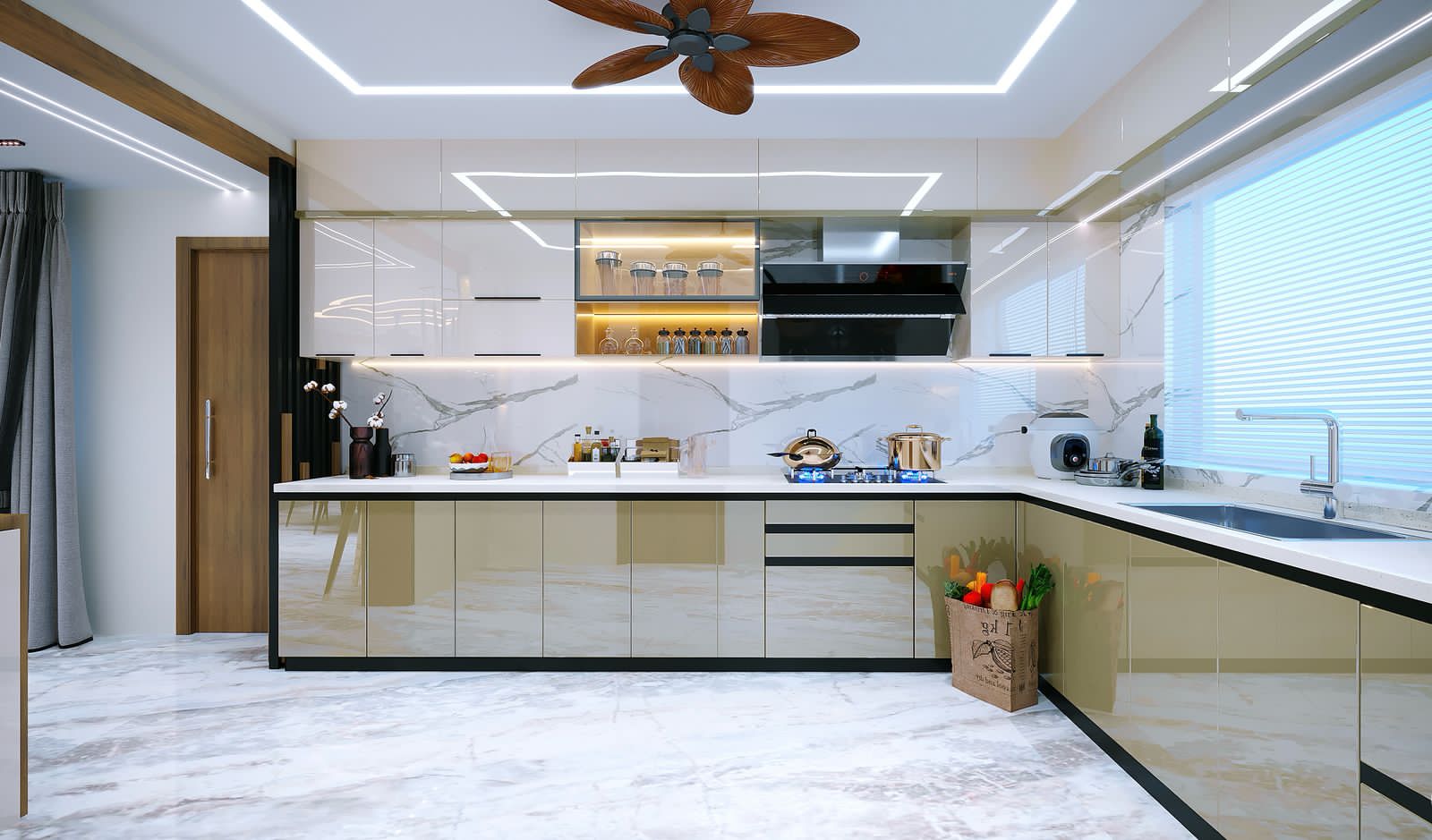 Sleek and modern kitchen design